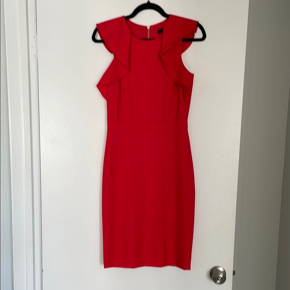 JCrew Red Sleeveless Dress